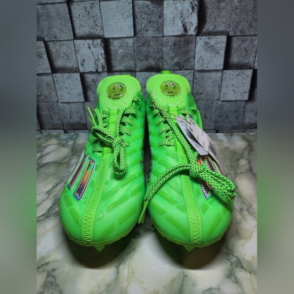 Adidas Adizero Cleats Team Solar Green Silver Size 10. - Picture 5 of 11